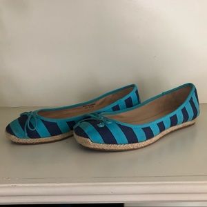 Kate Spade Blue Striped Espadrille